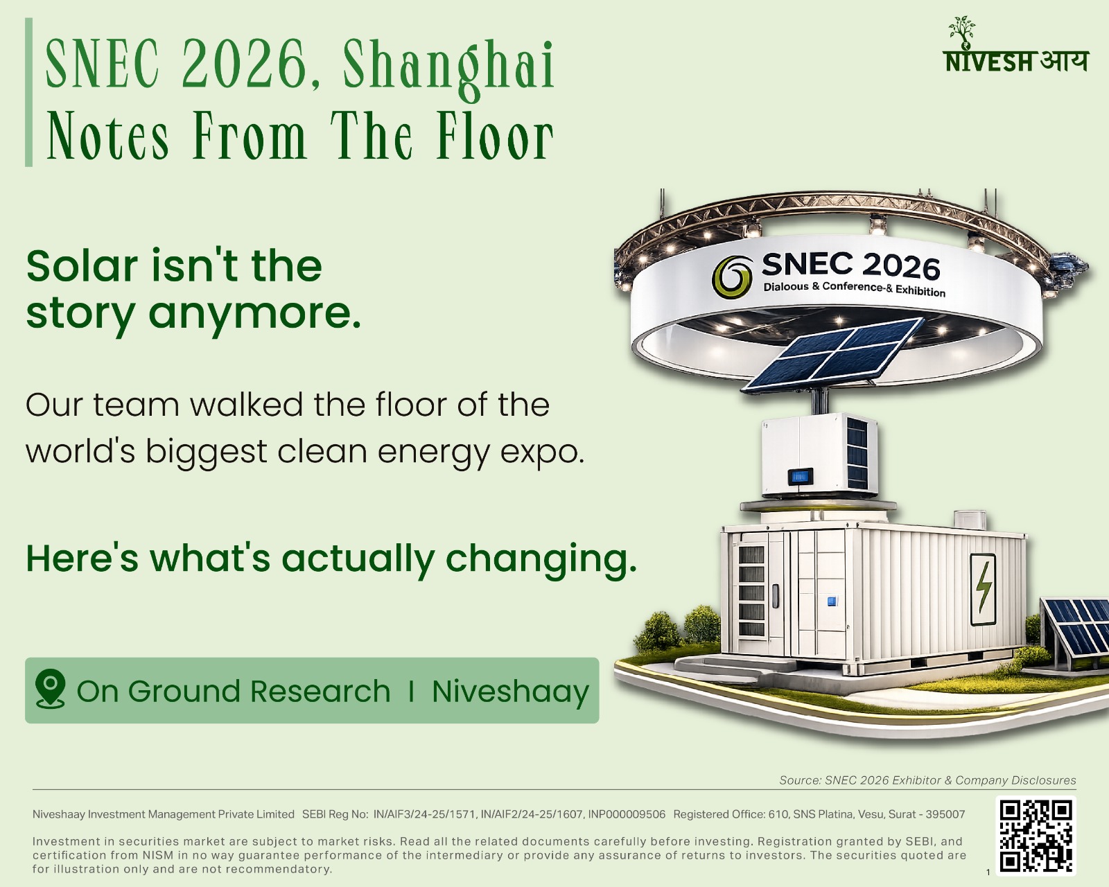 SNEC 2026, On Ground Research - Infographics - Niveshaay - 
